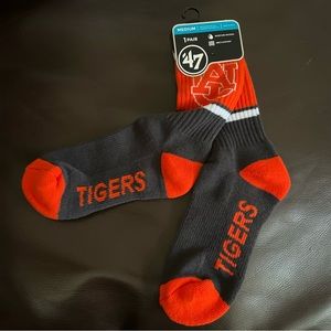 NWT 47 Brand NCAA Auburn University Tigers War Eagles Crew Socks Blue Sz Medium